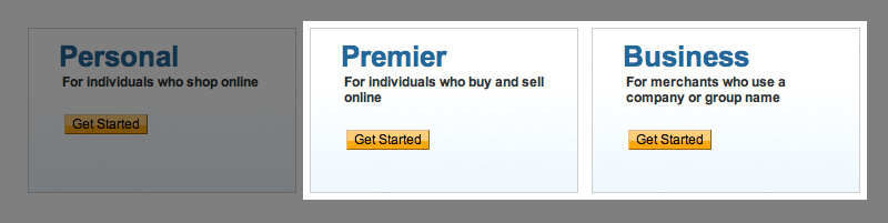 PayPal Business or Premier account